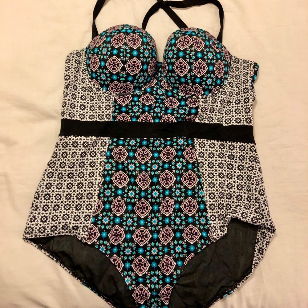 Plus Size Bathing Suit Retro